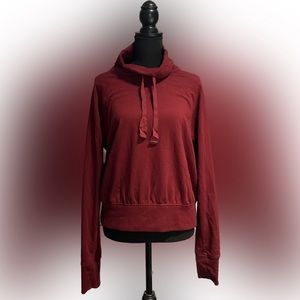 Victoria secret sport maroon red cowl neck workout hoodie